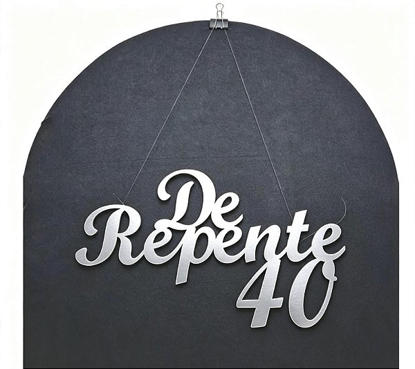 Letreiro De Repente MDF PRATA 60cm