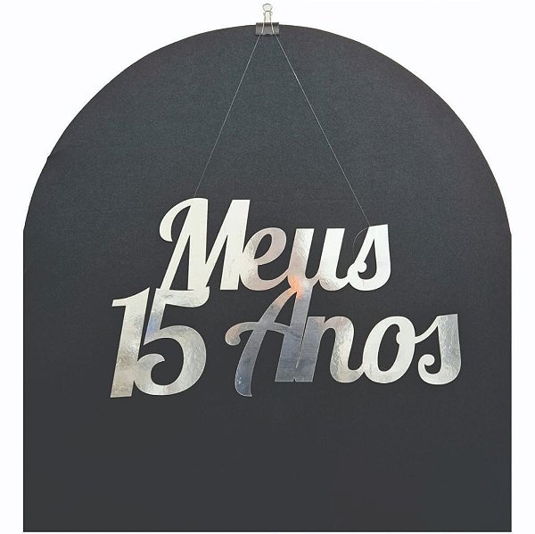 Letreiro Aniversário MDF PRATA 60cm