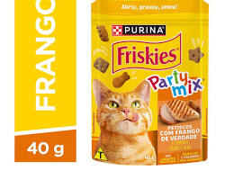 Petisco Friskies Party Mix sabor Frango, Fígado e Peru de 40g da Purina