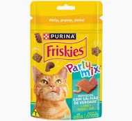 Petisco Friskies Party Mix sabor Camarão, Salmão e Atum de 40g da Purina