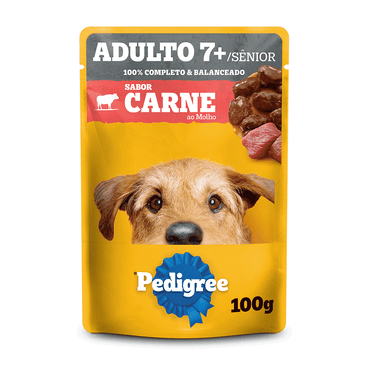 Sachê Pedigree Adulto Sênior 7+ Sabor Carne ao Molho (100g)