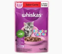 Sachê Whiskas Filhote Sabor Carne (85g)
