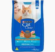 Ração Purina Cat Chow para Gatos Adultos sabor Peixe (10,1 kg)