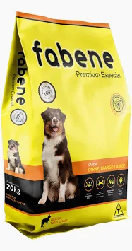 Ração Fabene Adultos Todas as Raças Sabor Carne, Frango e Arroz 12kg