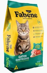 Ração Fabene Adulto Gato Castrado Sabor Frango, Carne e Arroz 10,1kg