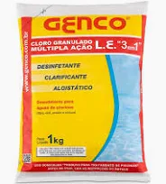 Cloro Granulado Múltipla Ação 3 em 1 Genco 1kg