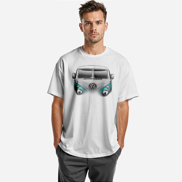 Camiseta Kombi Verde Claro