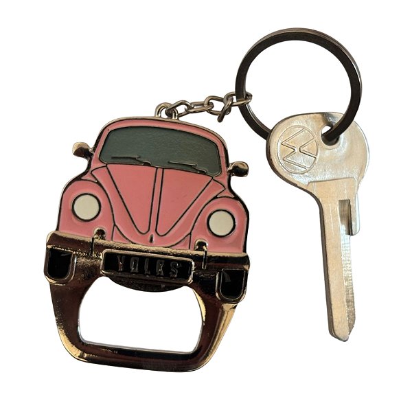 Chaveiro Fusca Rosa Volkswagen - Abridor De Garrafa