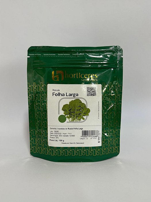 Sementes de Rúcula Folha Larga Horticeres - 100gr