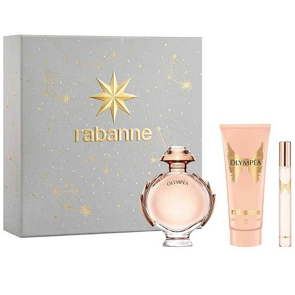 Kit Rabanne Perfume Olympéa 80ml EDP + Creme Corporal + Travel Size