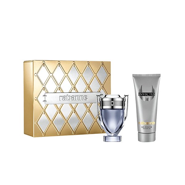 Kit Rabanne Invictus Masculino Eau de Toilette 50ml + Shower Gel 100ml