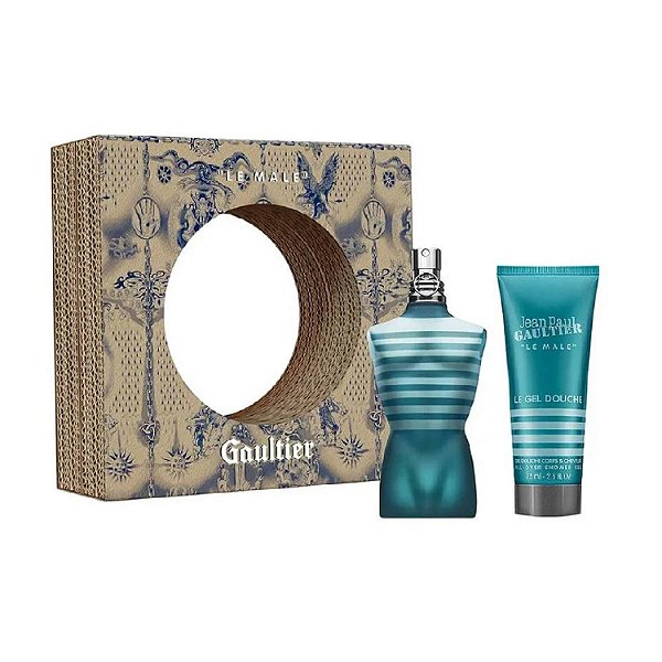 Kit Le Male Jean Paul Gaultier Masculino Perfume Eau de Toilette 75ml + Gel de Banho 75ml