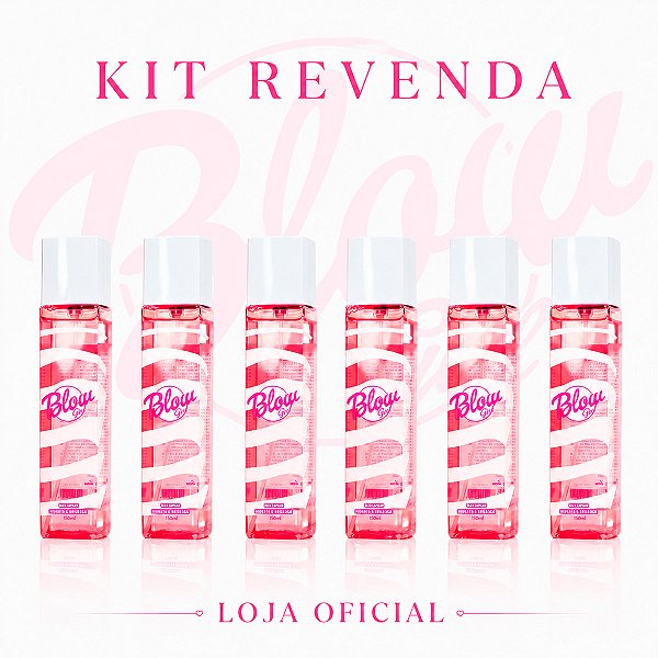 Kit Revenda 6 Unidades Body Splash Blow Girl Refrescante Morango com Creme