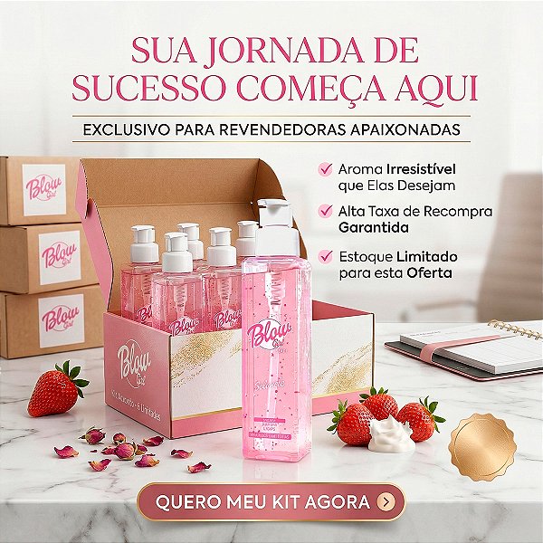 Kit Revenda Sabonete Líquido Blow Girl Morango 6 Unidades (Atacado)