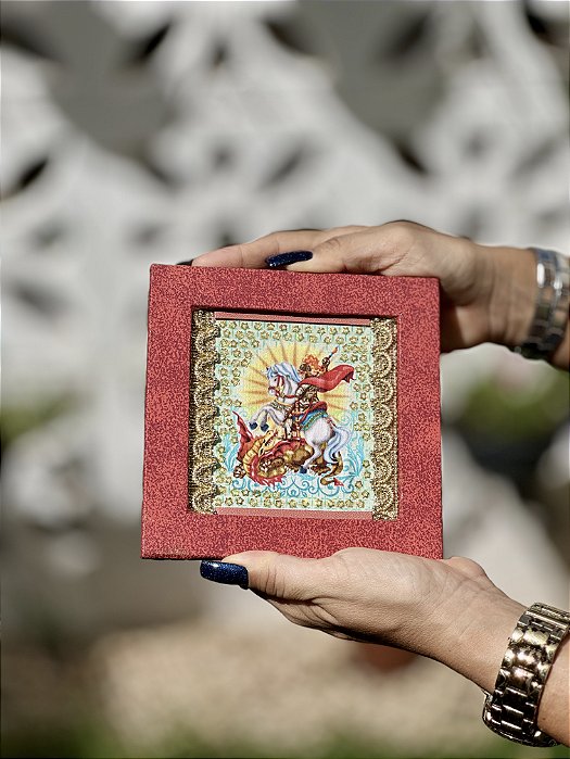 Mini Quadro São Jorge | 14cm x 14cm