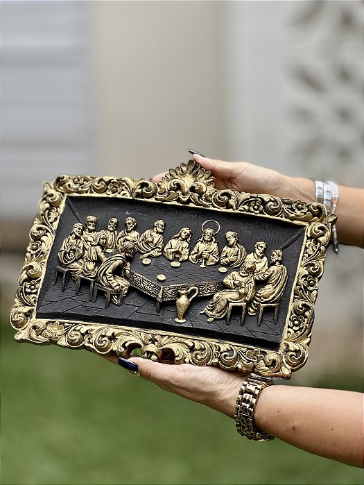 Quadro em Relevo – A Santa Ceia | 31cm x 22cm