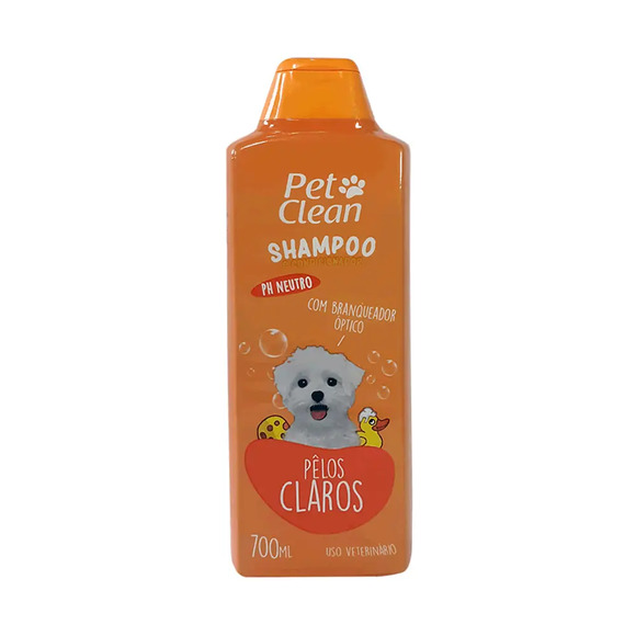 Shampoo 2 em 1 Pelos Claros Pet Clean 700 ml