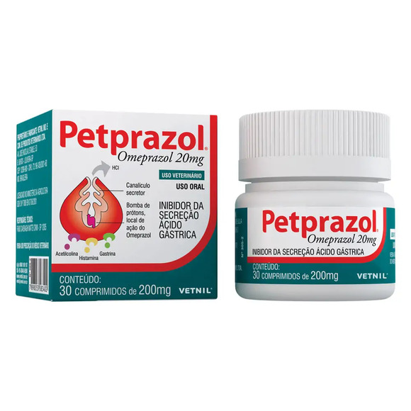 Petprazol 20mg 30 cápsulas
