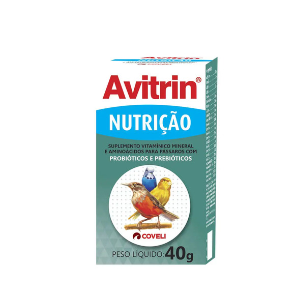 Avitrin Nutrição Suplemento Vitamínico para Pássaros Coveli 40 g