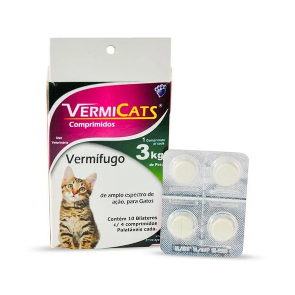 VermiCats 600mg - World 4 Comprimidos