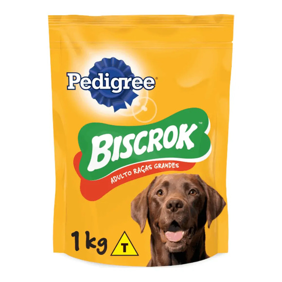 Biscoito Pedigree Biscrok Cães Adultos Raças Grandes 1 kg