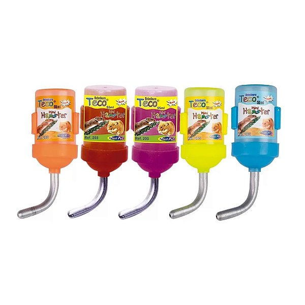 Bebedouro Mini Hamster Teco 55 Ml C/ 12 Pçs