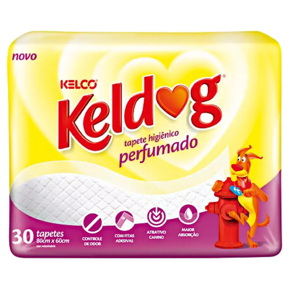 Tapete Higiênico Kelco Keldog Perfumado 30 Unidades