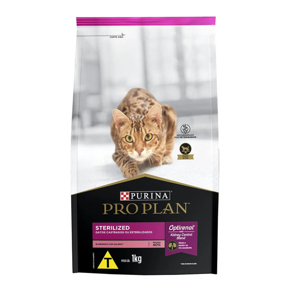Ração Pro Plan Gatos Castrados Salmão 1kg