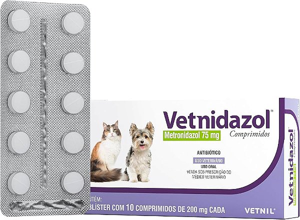 Vetnil Vetnidazol 75mg 10comp
