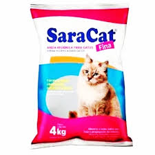 Areia Higienica 4kg Fina Sara Cat