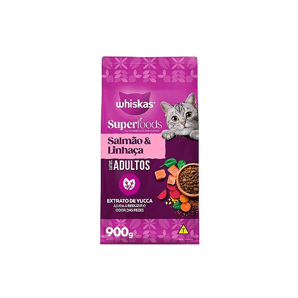 Whiskas Superfoods Pct 900g Ad Salmao(e)