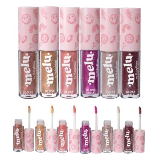 Lip Gloss Brilho Labial Com Glitter Melu - by Ruby Rose
