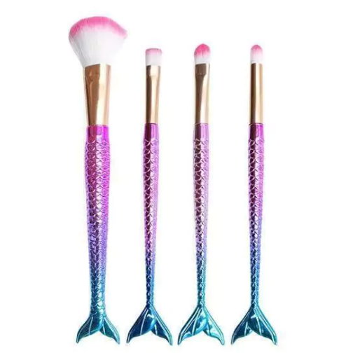 Kit de Pincéis Sereia Maquiagem Make up - Cores Sortidas