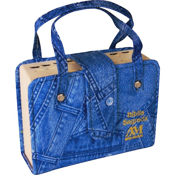 Bíblia Ave Maria - Jeans com Alça - Bolso