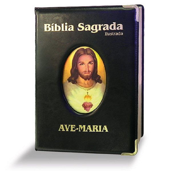 Bíblia Ave Maria Ilustrada Luxo - Grande - Preta