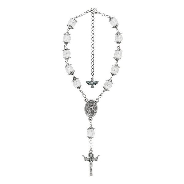 Dezena Para Carro N. Sra. Aparecida - Cristal Acrílica Transparente 10mm