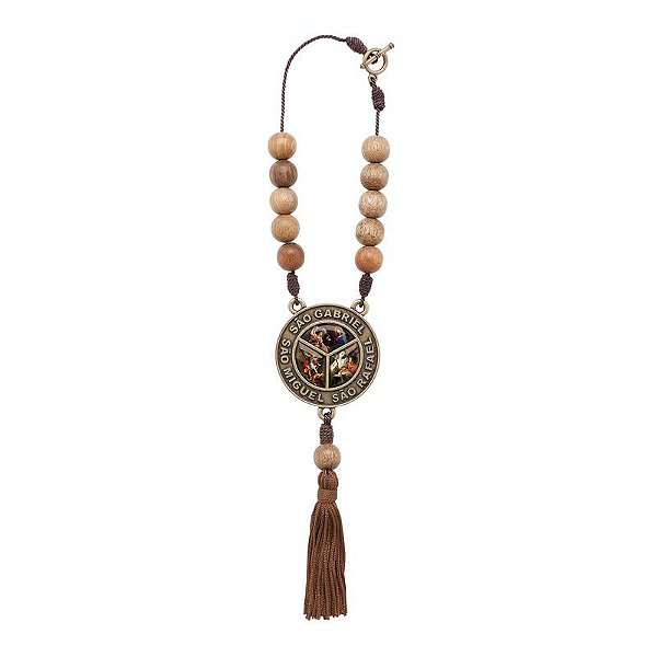 Dezena Para Carro Tri Arcanjos - Madeira Imbuia 12mm