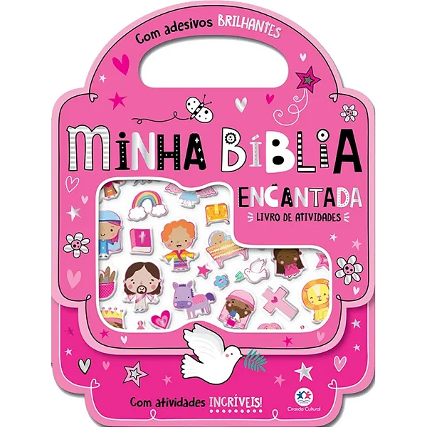 Livro Adesivos Minha Bíblia Encantada - Com Adesivos Brilhantes E Atividades Incríveis