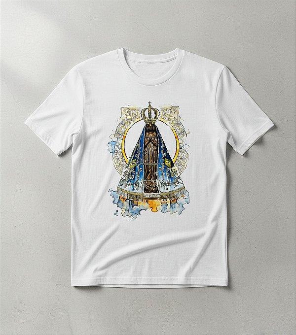 Camiseta Tradicional Nossa Senhora Aparecida Branca