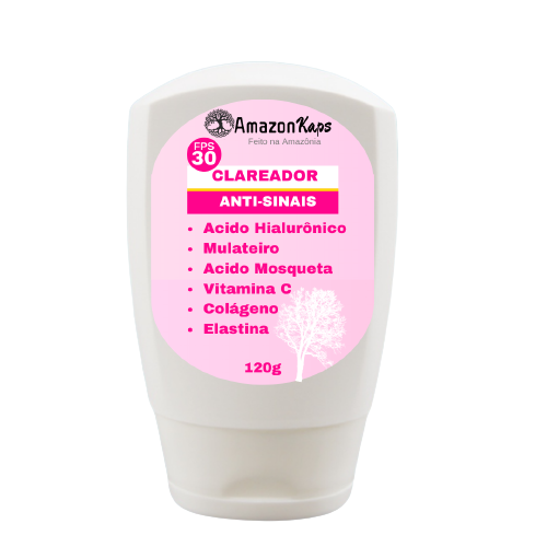 Creme 3 em 1 Clareador e anti-rugas Amazolé 120ml