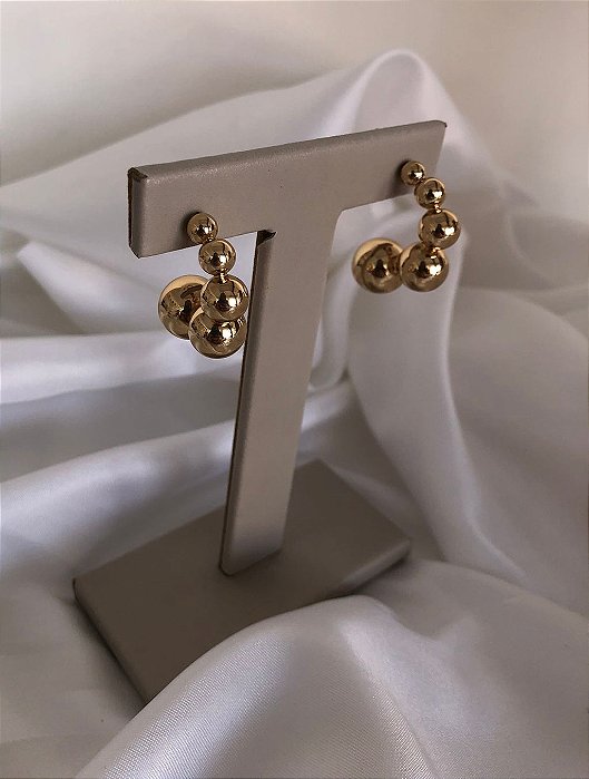 Argola Meia Volta com Esferas