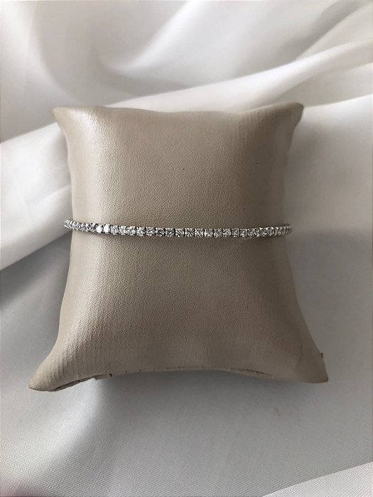 Pulseira com Zircônias Quadradas