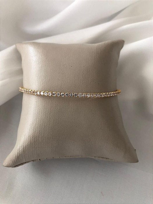 Pulseira Aberta com Zircônias