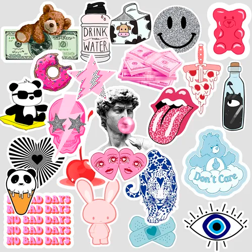 Pack Stickers- Adesivos Diversos Ursinho Carinhosos- Panda