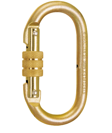 MOSQUETÃO AÇO TRV ROSCA OVAL