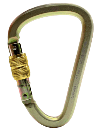 MOSQUETÃO AÇO PERA TRVROSCA 30KN