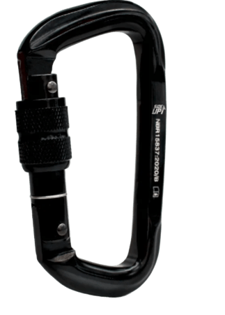 MOSQUETÃO AÇO TRVROSCA D 50KN