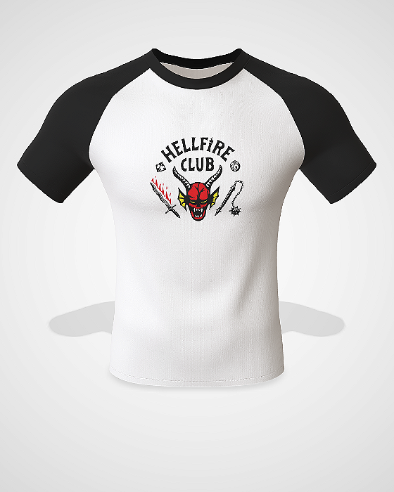Camiseta Raglan Hellfire Club - Stranger Things