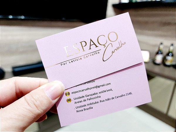 Cartão de Visita com Hot Stamping - Canto Reto
