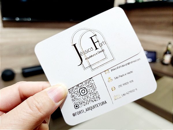 Cartão de Visita com Hot Stamping - Canto Arredondado